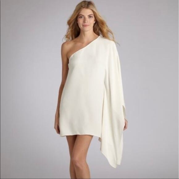 Jay Godfrey Womens Silk One Shoulder Mini Dress Size 0 Multicolor Print Cocktail - Picture 7 of 7